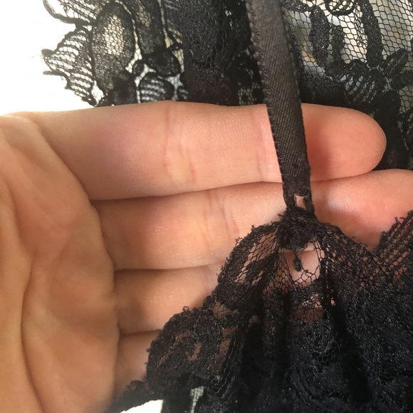 1960's Neiman Marcus Sexy Black Lace Nightie - Picture 5 of 8